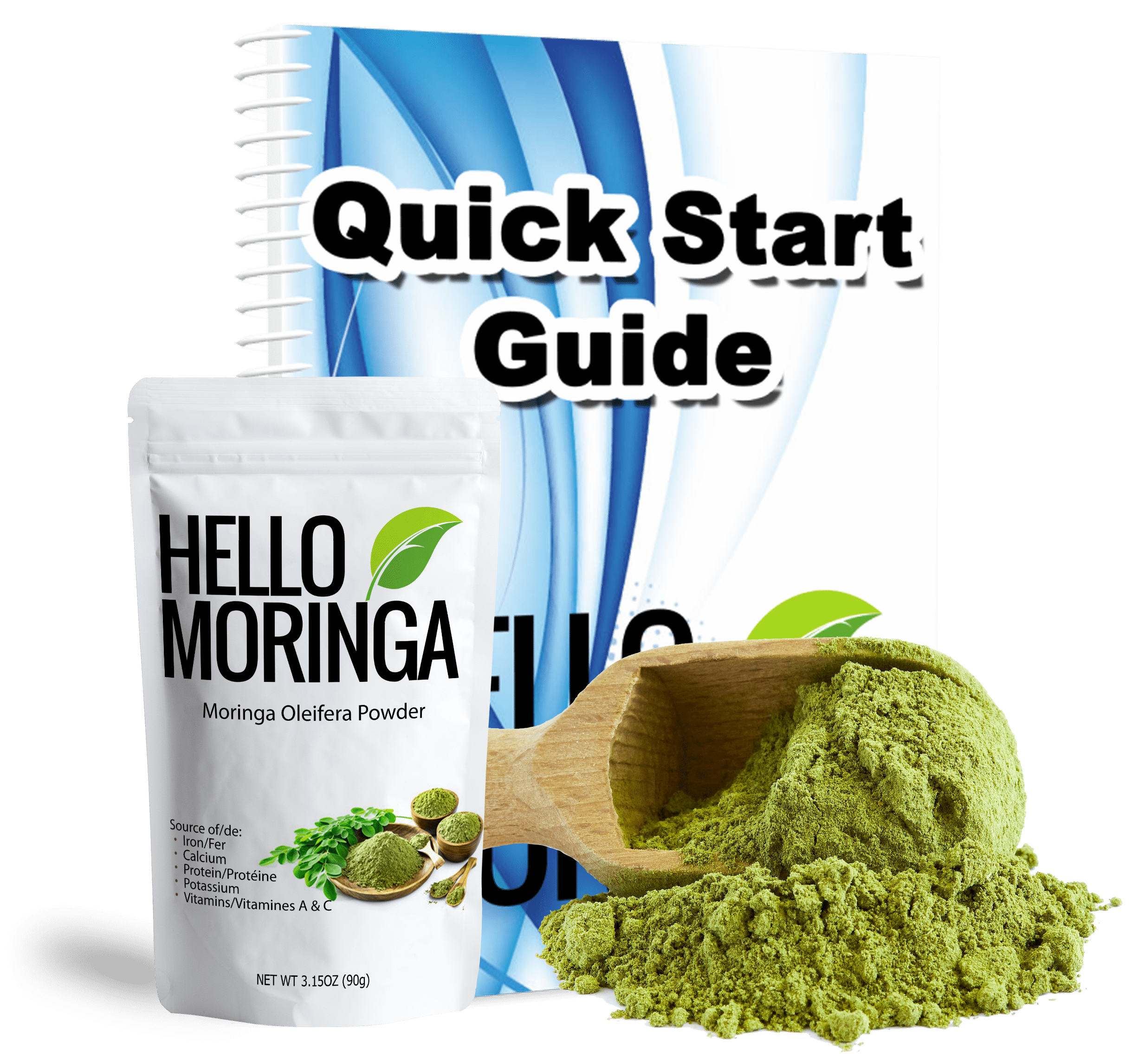 Hello Moringa - Moringa Powder & Quick Start Guide